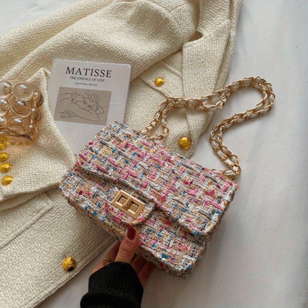 Celvera Tas Dames - Klein Model met Ketting en Draaisluiting | Chique
