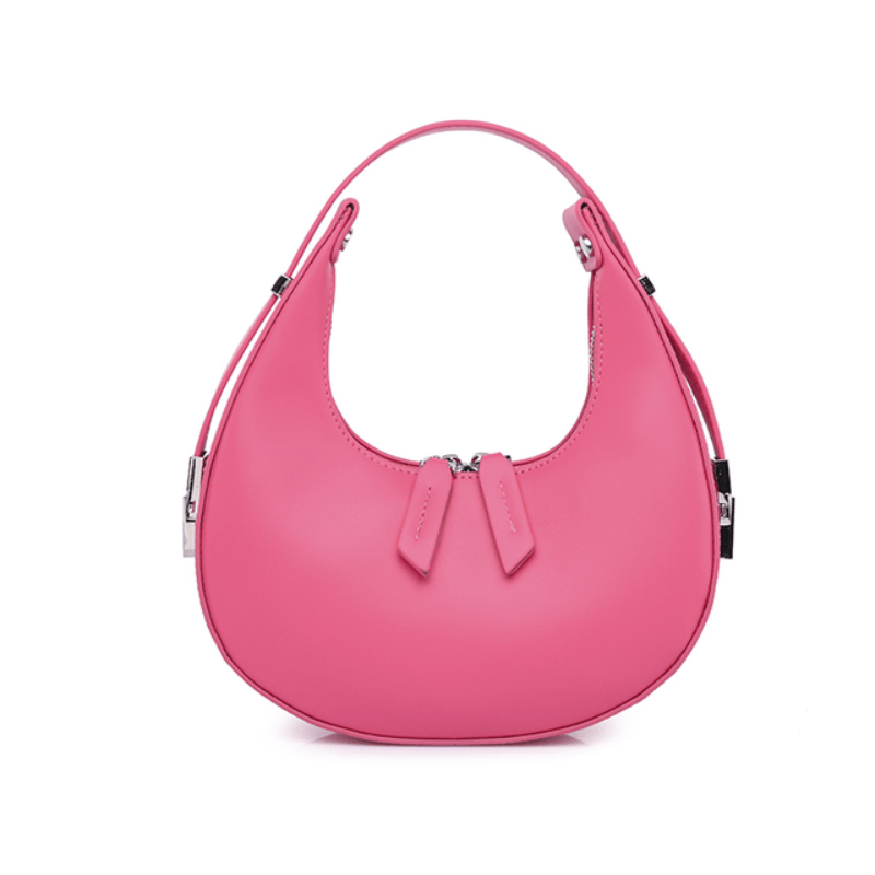 Celvera Tas Dames - Compact Crescent Model met Zilverkleurig Beslag en Rits | Chique