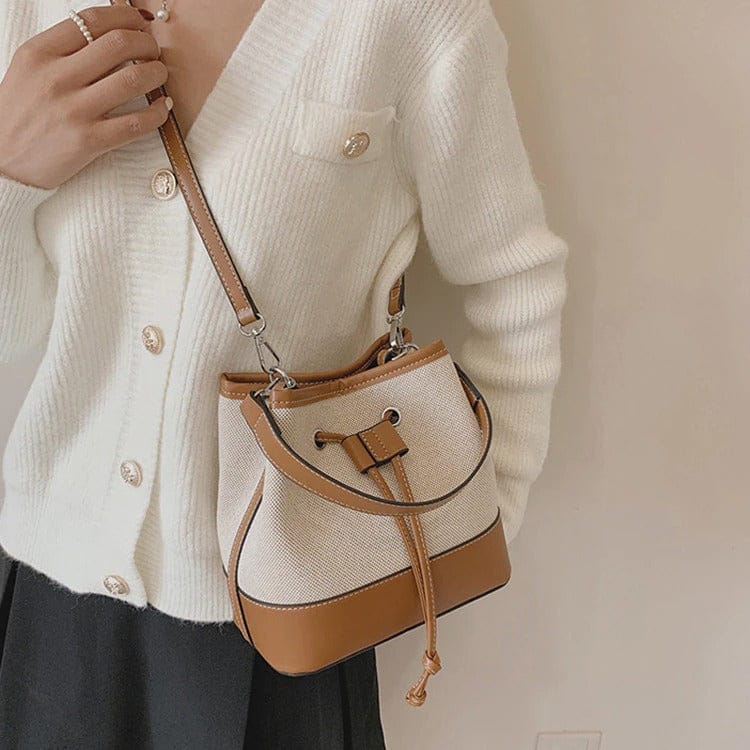 Celvera Tas Dames - Bucket Bag met Trekkoord en Afneembare Crossbodyband | Chique