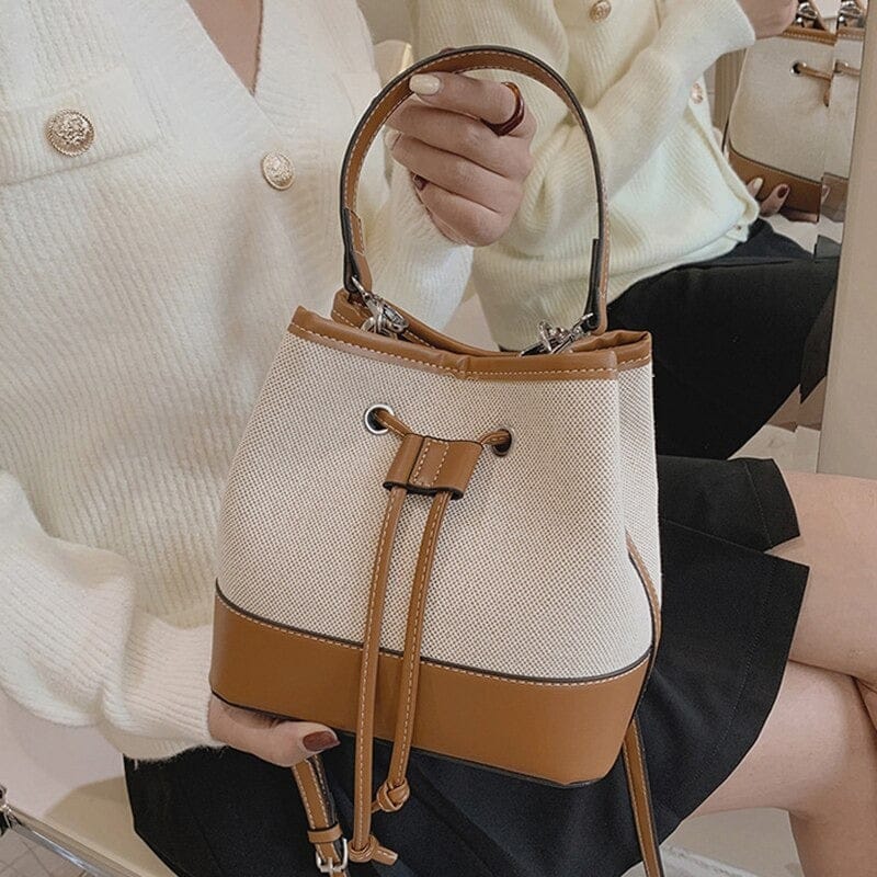 Celvera Tas Dames - Bucket Bag met Trekkoord en Afneembare Crossbodyband | Chique