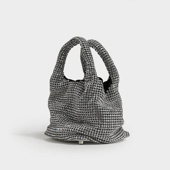 Celvera Tas Dames - Volledig Bedekte Strass Mini Bag met Dubbele Handgreep | Glamour