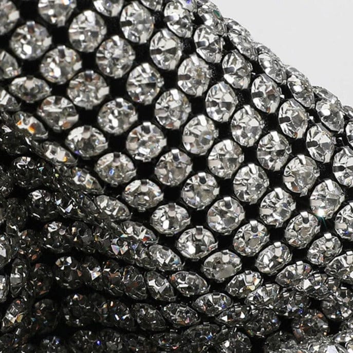Celvera Tas Dames - Volledig Bedekte Strass Mini Bag met Dubbele Handgreep | Glamour