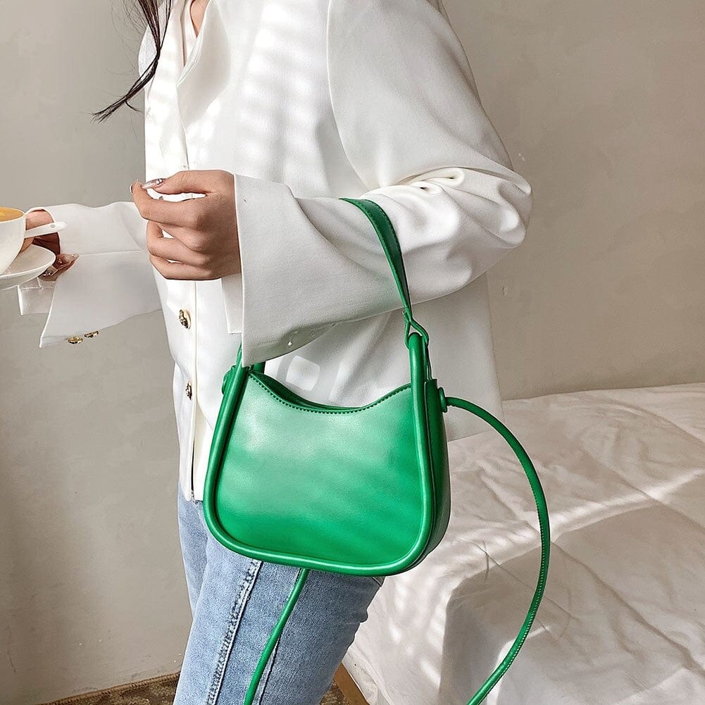 Celvera Tas Dames - Klein Halvemaanvormig Model met Knoopdetail | Casual