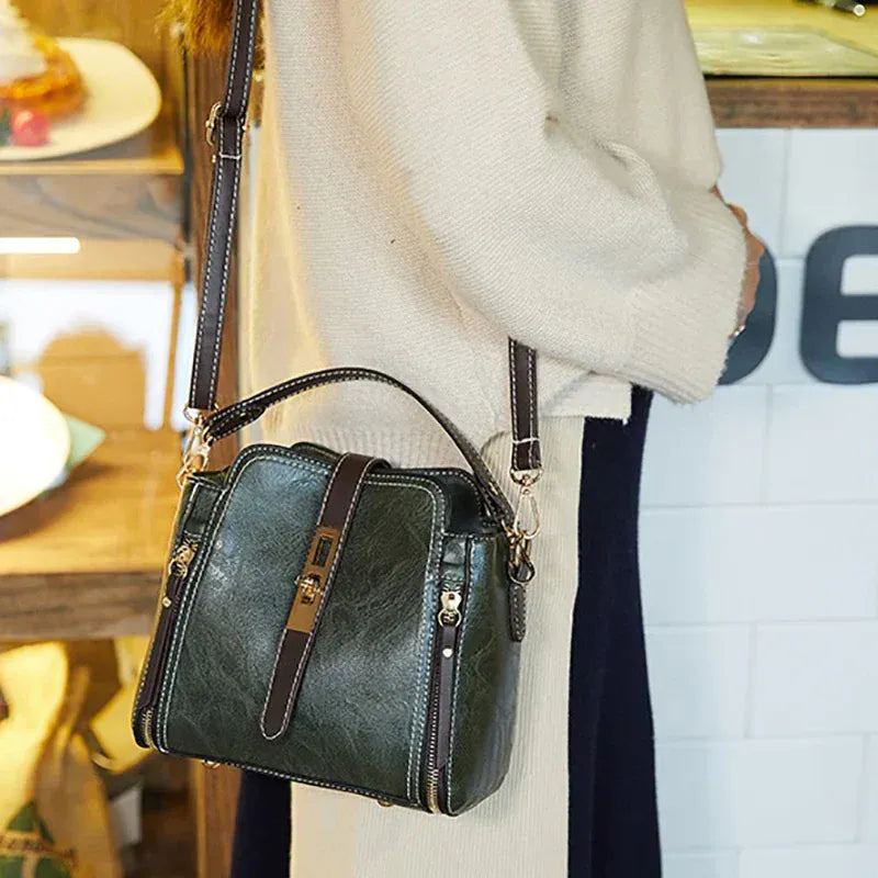 Celvera Tas Dames - Bucket Bag met Handvat en Gouden Slotdetail | Chique