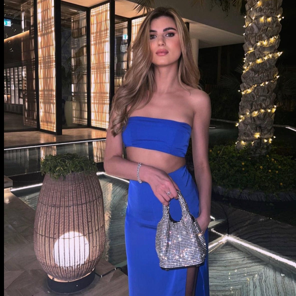 Celvera Tas Dames - Volledig Bedekte Strass Mini Bag met Dubbele Handgreep | Glamour