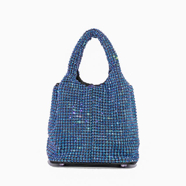 Celvera Tas Dames - Volledig Bedekte Strass Mini Bag met Dubbele Handgreep | Glamour