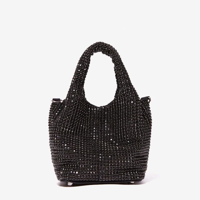 Celvera Tas Dames - Volledig Bedekte Strass Mini Bag met Dubbele Handgreep | Glamour