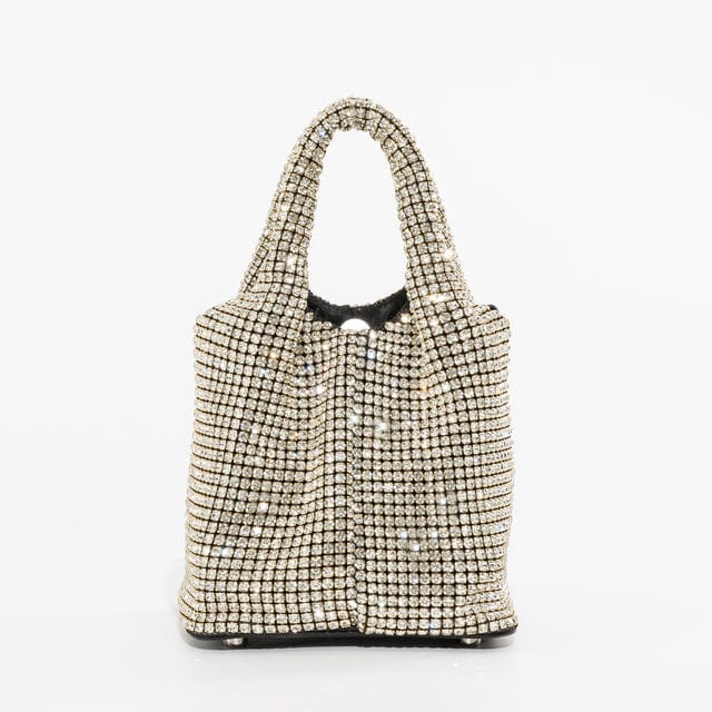 Celvera Tas Dames - Volledig Bedekte Strass Mini Bag met Dubbele Handgreep | Glamour