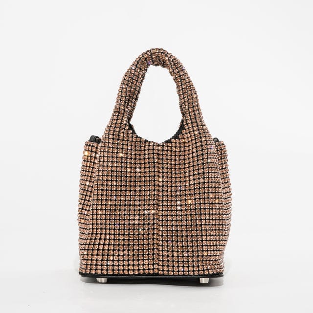 Celvera Tas Dames - Volledig Bedekte Strass Mini Bag met Dubbele Handgreep | Glamour