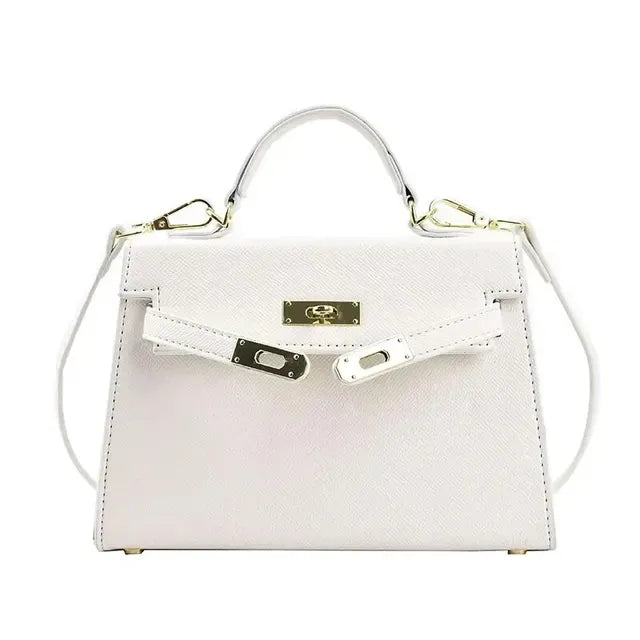 Celvera Tas Dames - Gestructureerde Handtas met Draaisluiting en Schouderband | Elegant