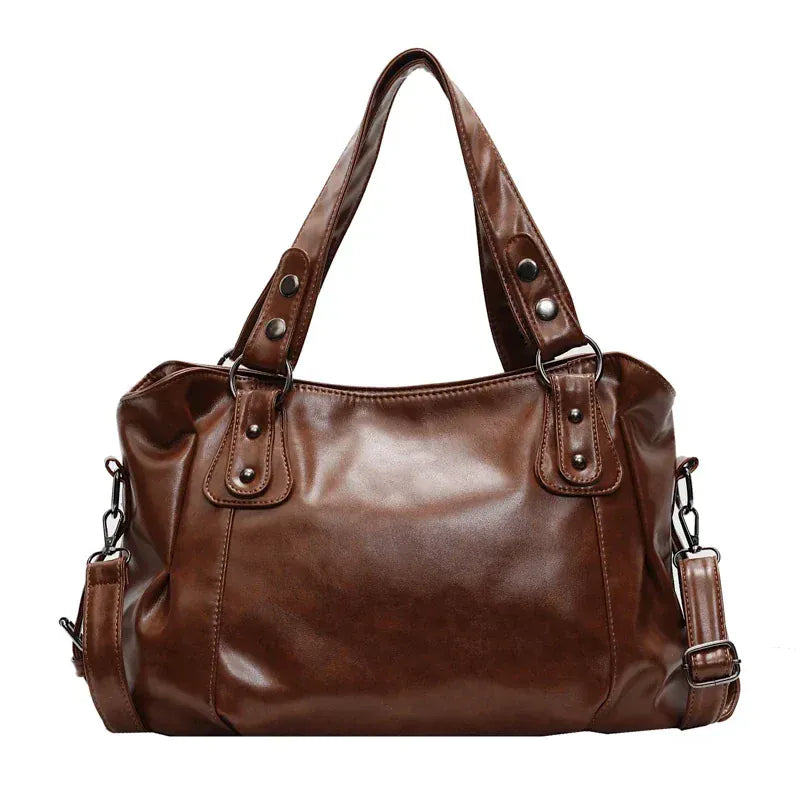 Celvera Tas Dames - Grote Schoudertas met Studs en Brede Band | Casual