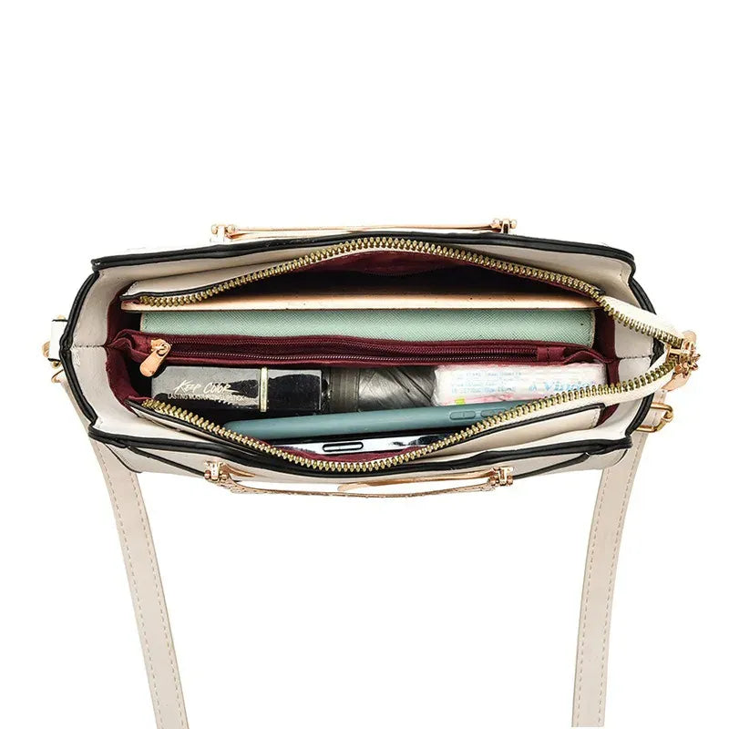 Celvera Tas Dames - Stijlvolle Handtas met Gouden Details | Chique