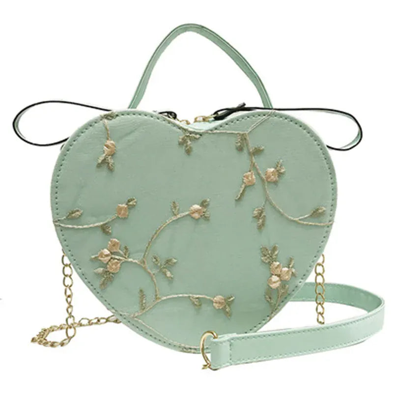 Celvera Tas Dames - Ronde Crossbody met Bloemen Borduursel | Zomer