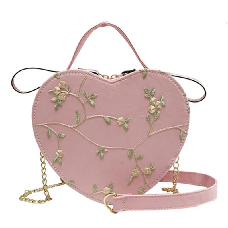 Celvera Tas Dames - Ronde Crossbody met Bloemen Borduursel | Zomer