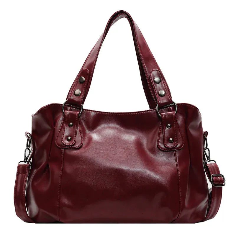 Celvera Tas Dames - Grote Schoudertas met Studs en Brede Band | Casual