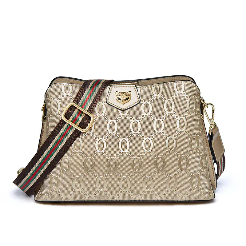 Celvera Tas Dames - Crossbody met Monogram Print en Brede Band | Chique