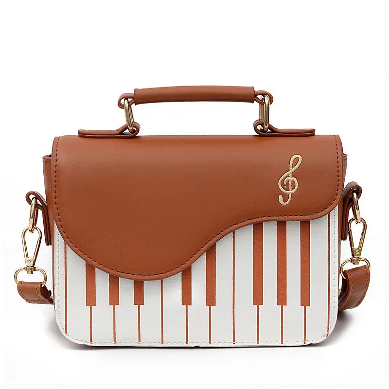 Celvera Tas Dames - Crossbody Handtas met Piano Print en Notenbalk | Opvallend