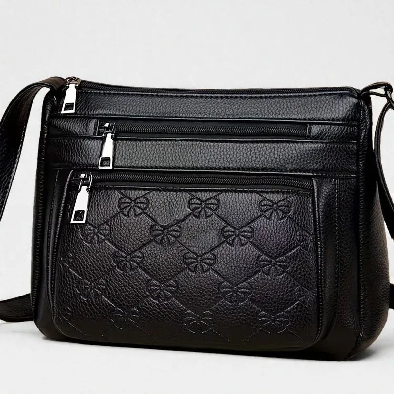 Celvera Tas Dames - Crossbody met Strik Reliëf en Meerdere Vakken | Casual