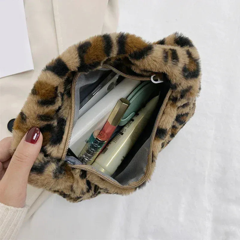 Celvera Tas Dames - Pluche Schoudertas met Luipaardprint | Opvallend