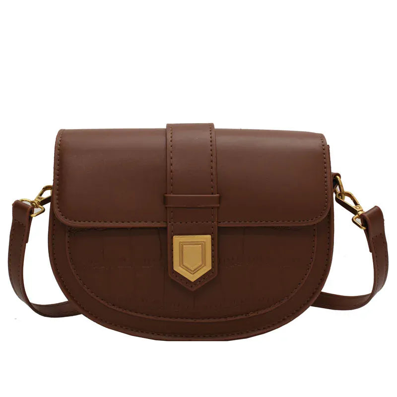 Celvera Crossbody Tas Dames - Halfmaan Saddle Bag met Gouden Slot | Chique