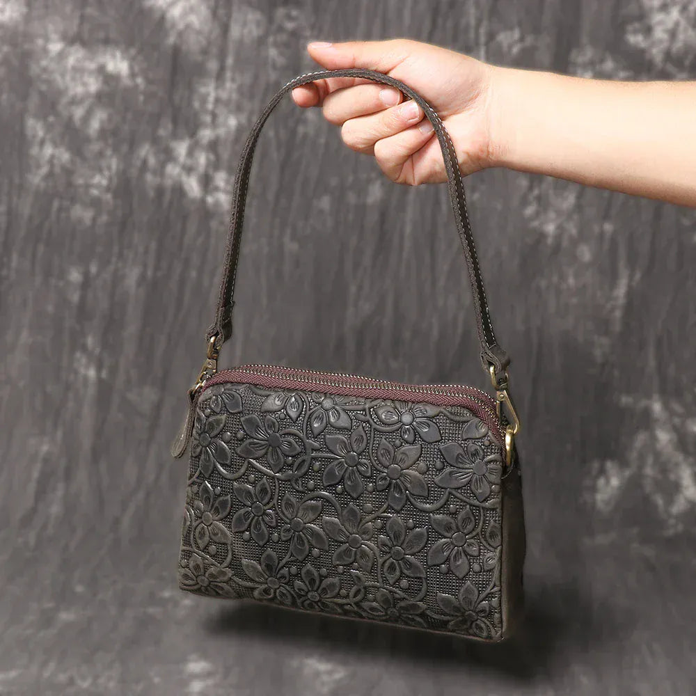 Celvera Tas Dames - Crossbody met Reliëfprint en Brede Riem | Chique