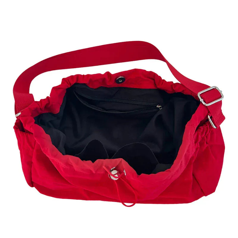 Celvera Tas Dames - Gerimpelde Crossbody met Trekkoord en Ruches | Casual