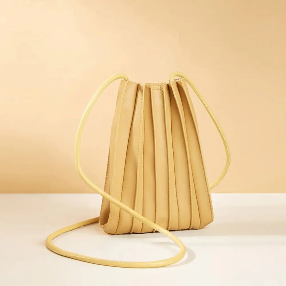 Celvera Tas Dames - Geplooide Bucket Bag met Trekkoord en Riem | Casual