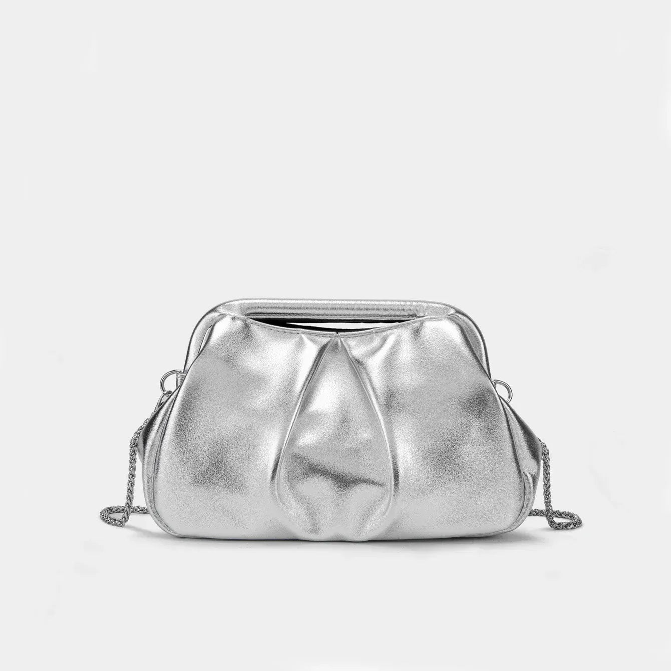 Celvera Handtas Dames - Geplooide Avondtas met Ketting | Glamour