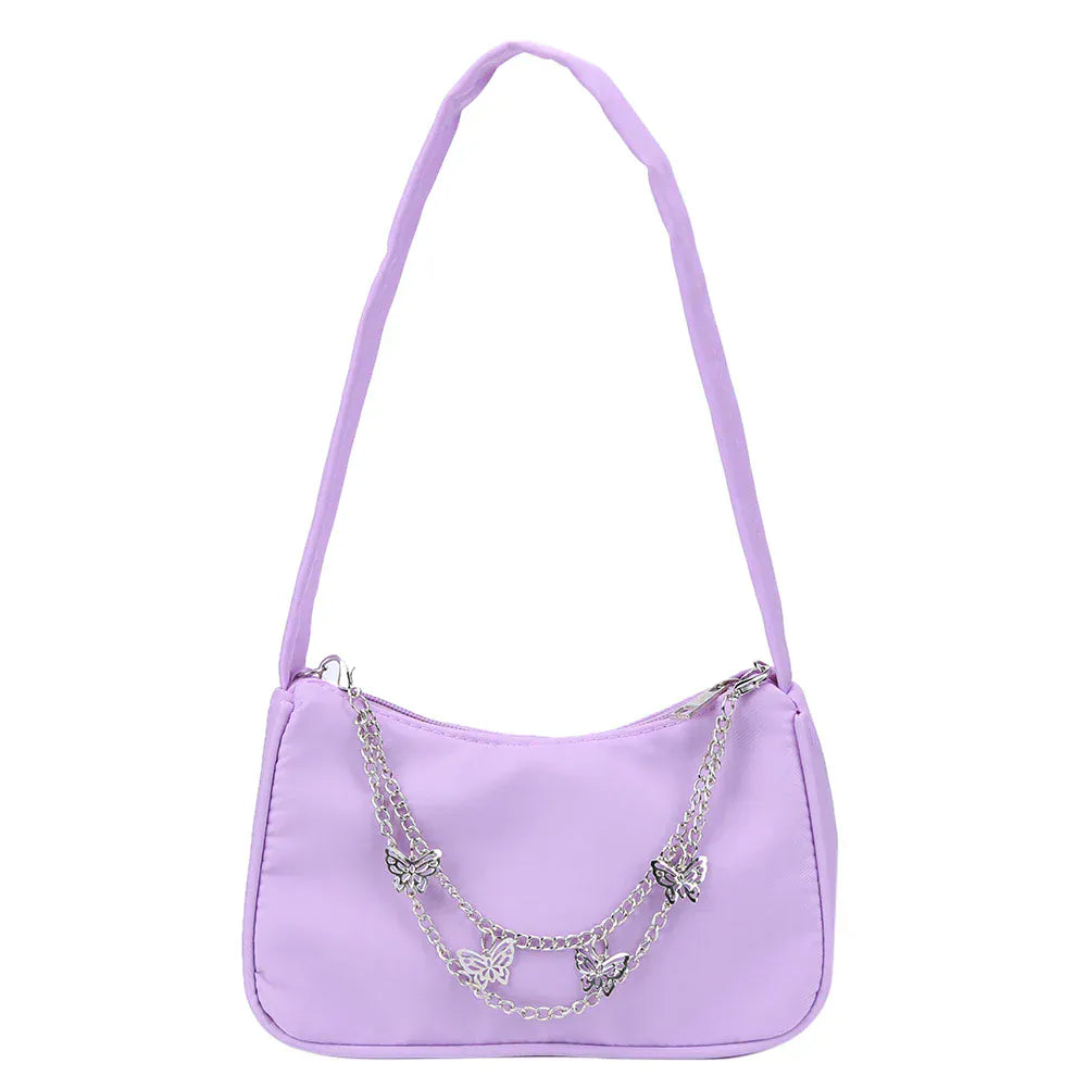Celvera Tas Dames - Schoudertas met Vlinder Ketting Detail | Chique