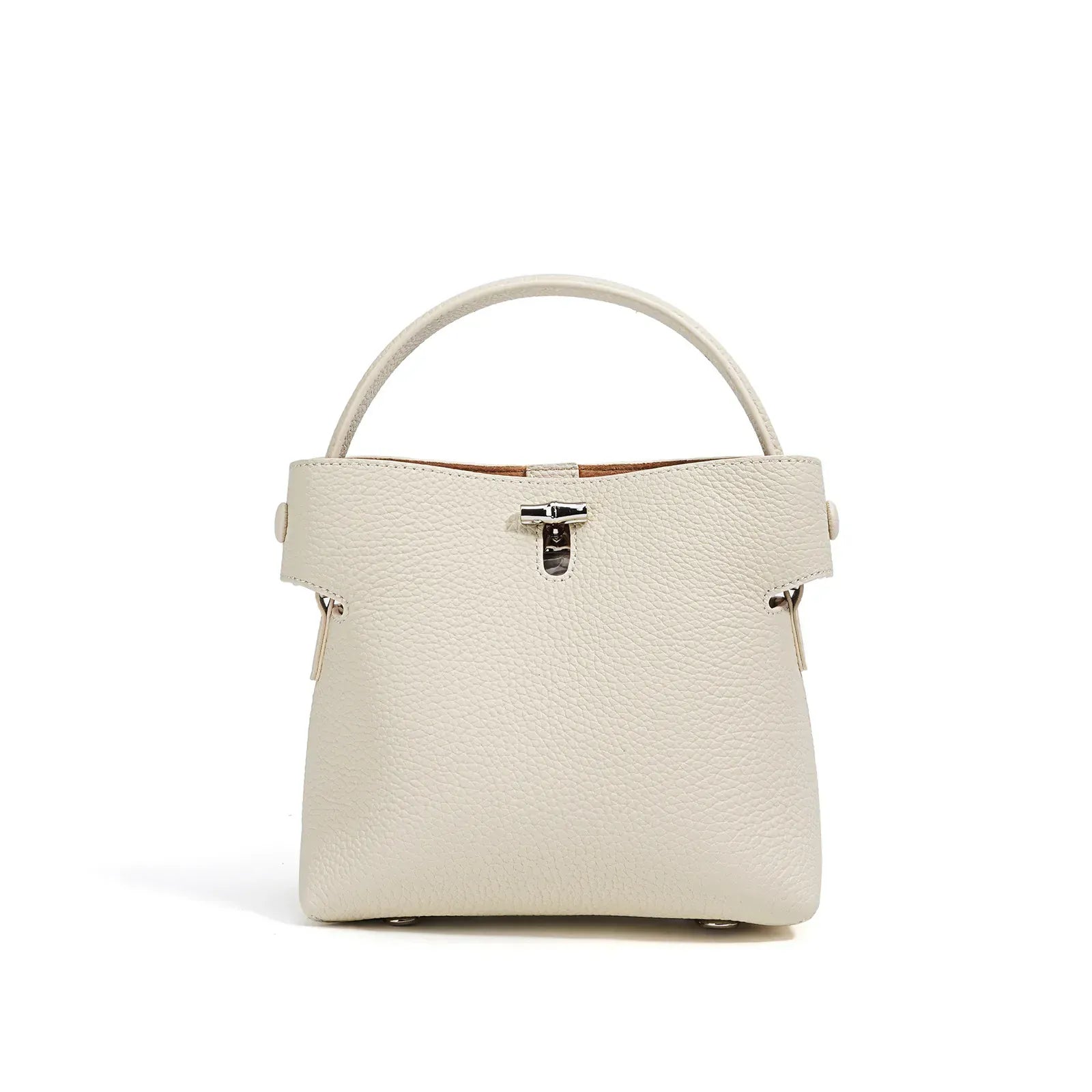 Celvera Tas Dames - Gestructureerde Handtas met Draaislot en Studs | Chique