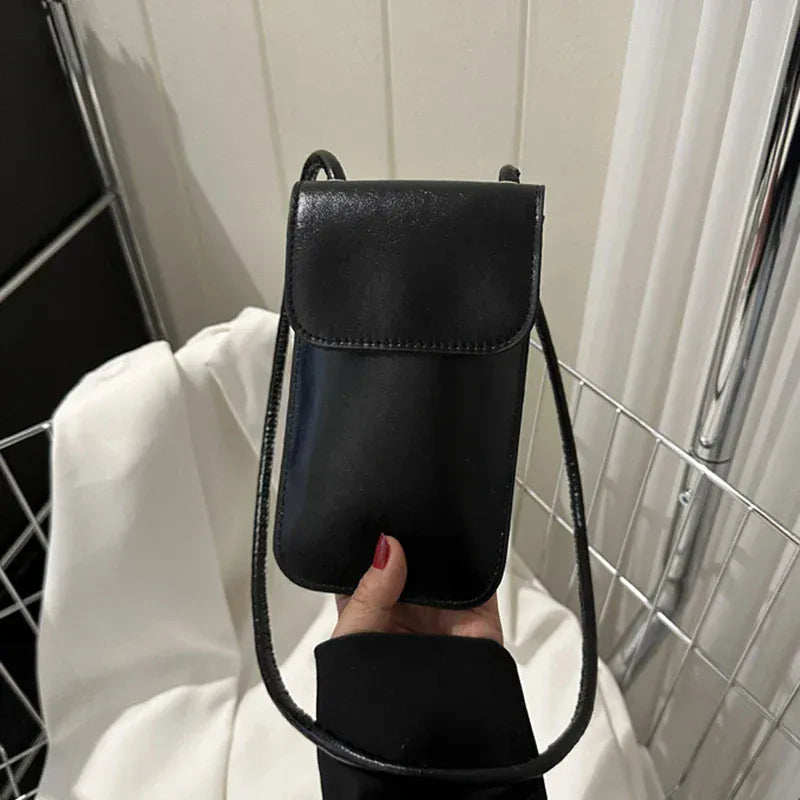 Celvera Tas Dames - Glanzende Mini Crossbody met Flap en Touwriem | Chique