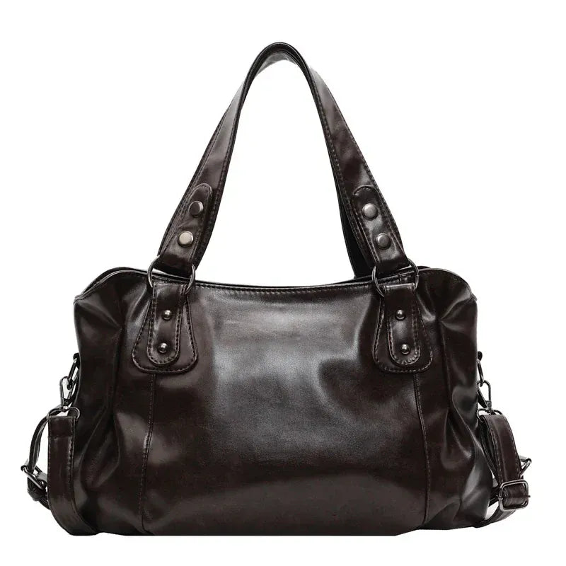 Celvera Tas Dames - Grote Schoudertas met Studs en Brede Band | Casual