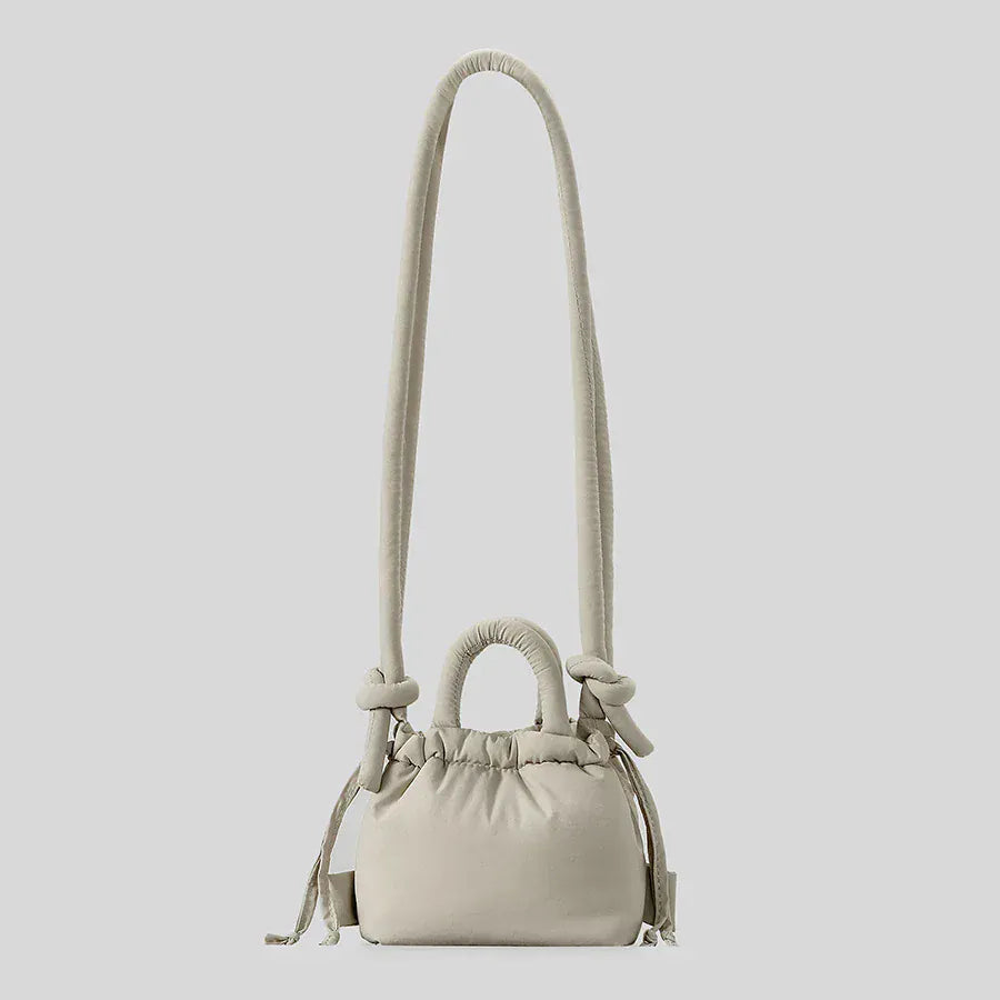 Tas Dames - Mini Handtas met Geknoopt Handvat en Trekkoord | Casual