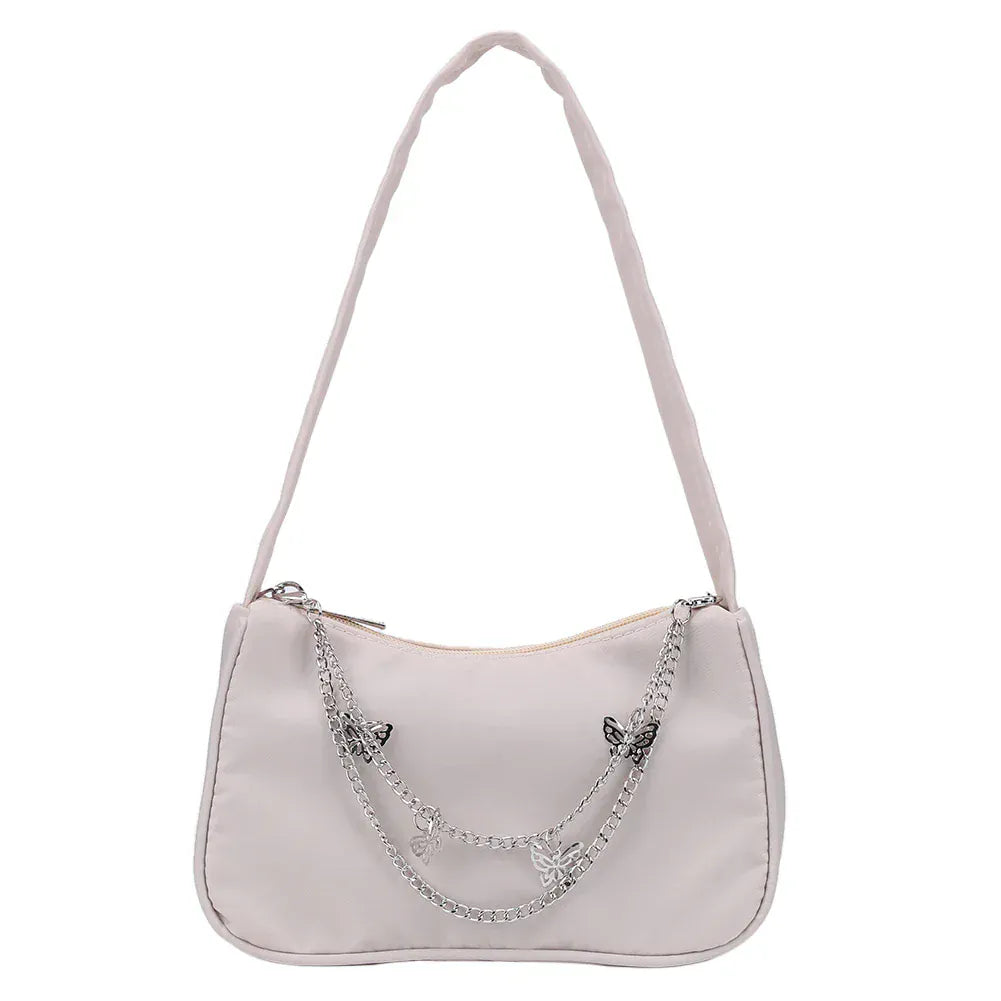 Celvera Tas Dames - Schoudertas met Vlinder Ketting Detail | Chique