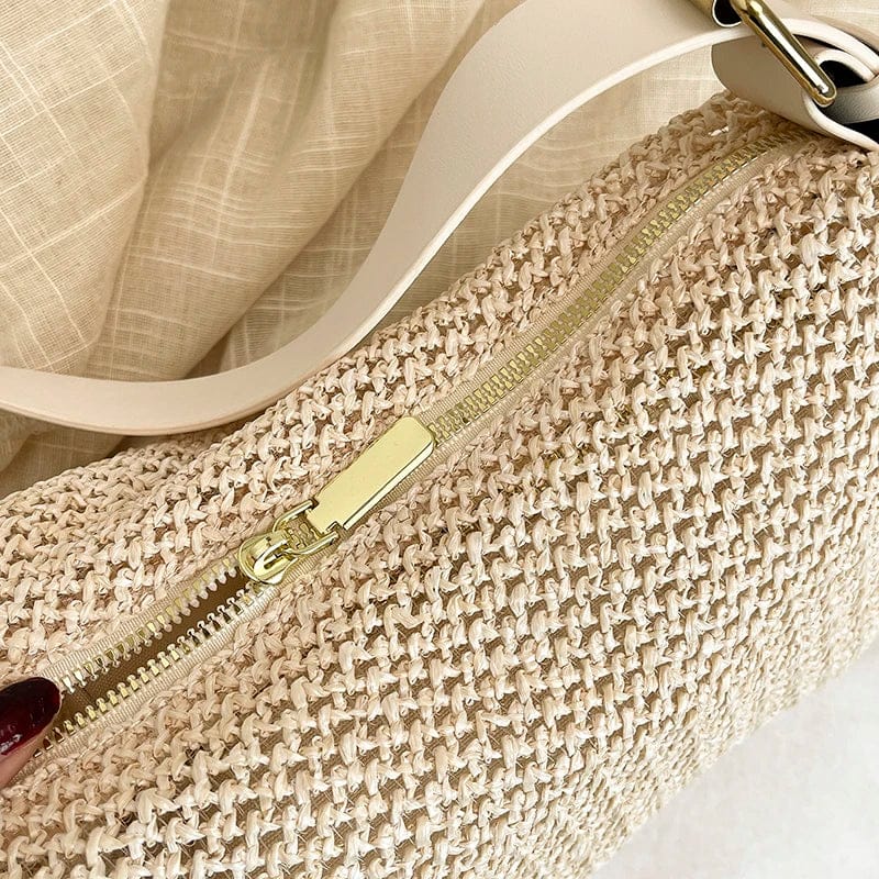 Celvera Tas Dames - Gevlochten Hobo Tas met Brede Schouderriem | Zomer