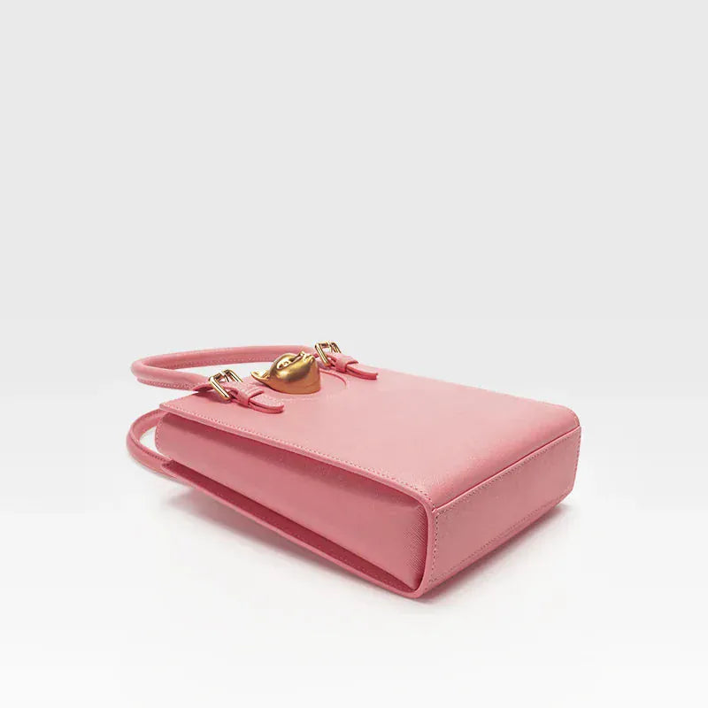 Celvera Handtas Dames - Mini Tote Bag met Gouden Kattenslot | Chique