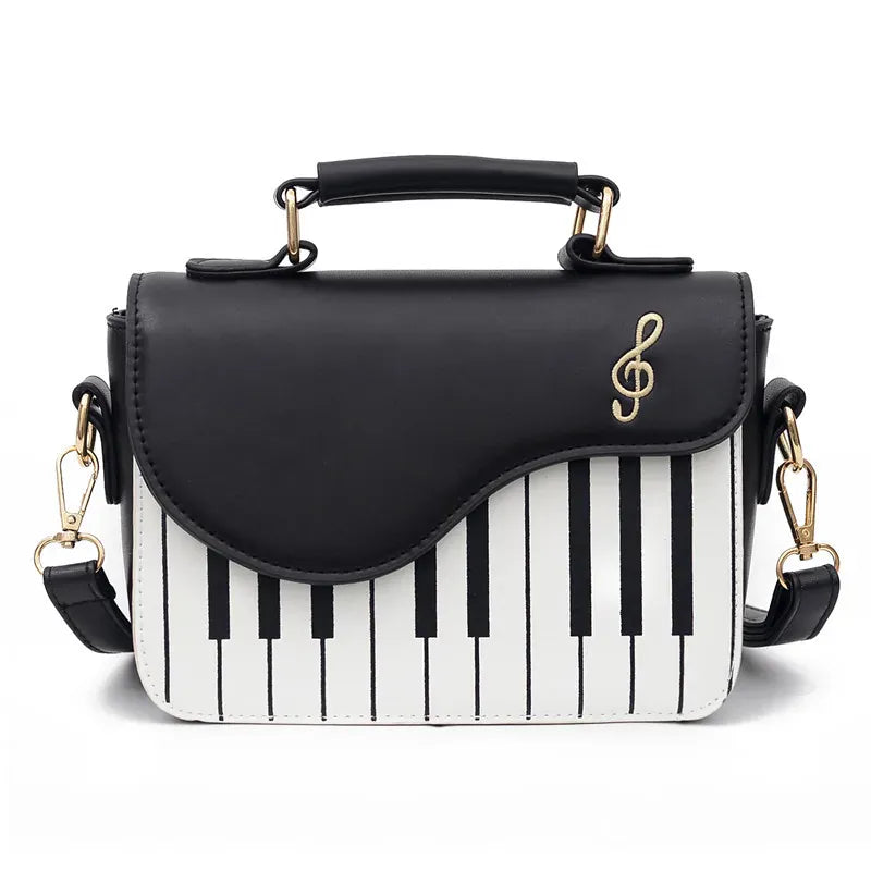 Celvera Tas Dames - Crossbody Handtas met Piano Print en Notenbalk | Opvallend