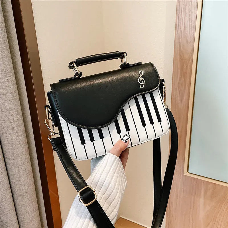 Celvera Tas Dames - Crossbody Handtas met Piano Print en Notenbalk | Opvallend