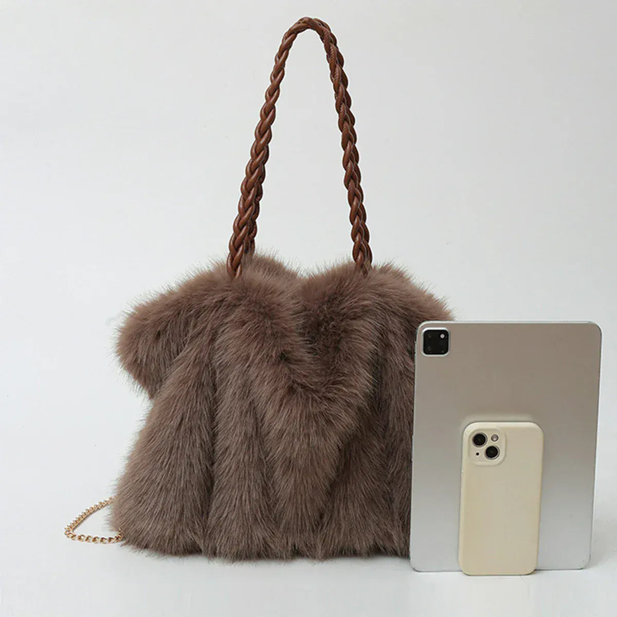 Celvera Luxe Fluffy Handtas | Dames Schoudertas | Zacht & Stijlvol