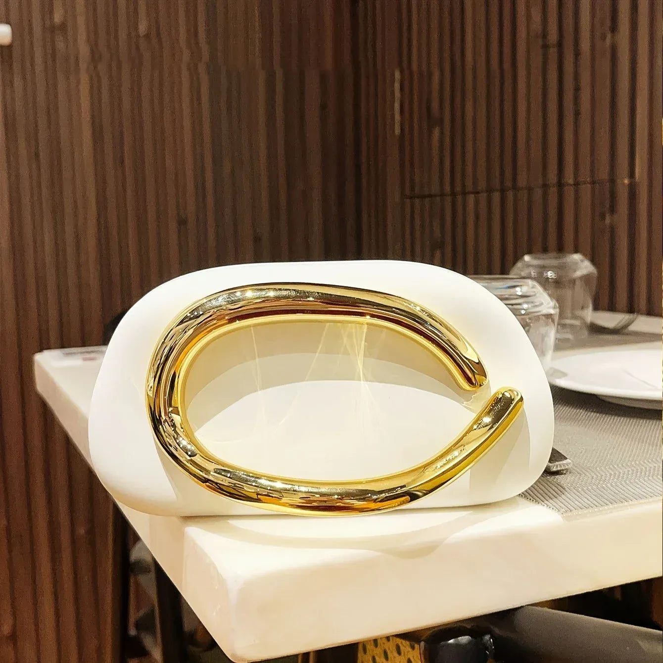 Celvera Tas Dames - Clutch met Gouden Detail | Chique