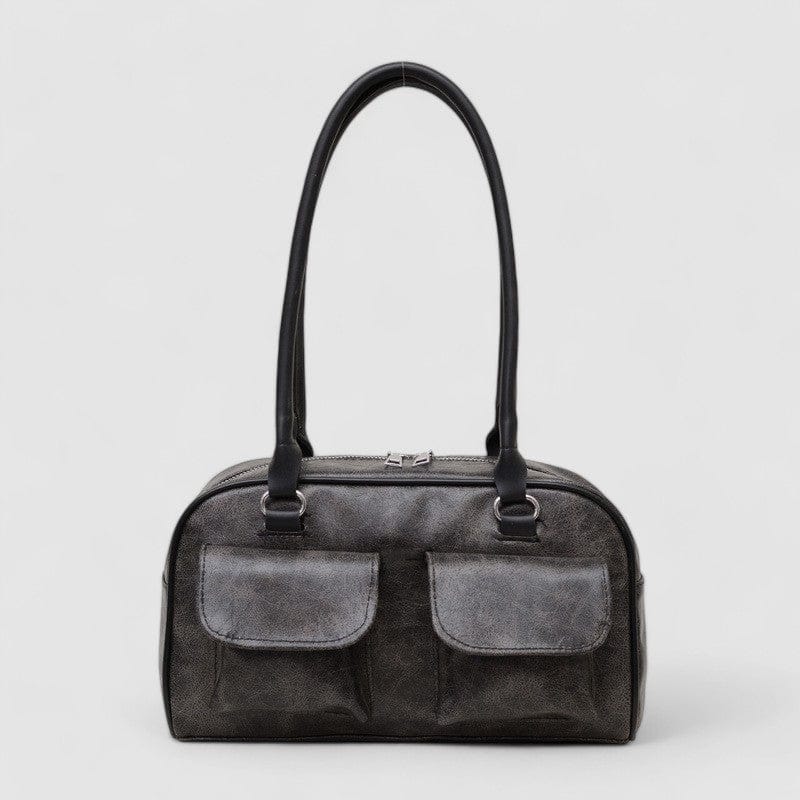 Celvera Schoudertas van Vegan Leer met Klepzakken Vintage Look