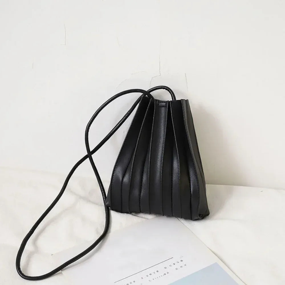 Celvera Tas Dames - Geplooide Bucket Bag met Trekkoord en Riem | Casual