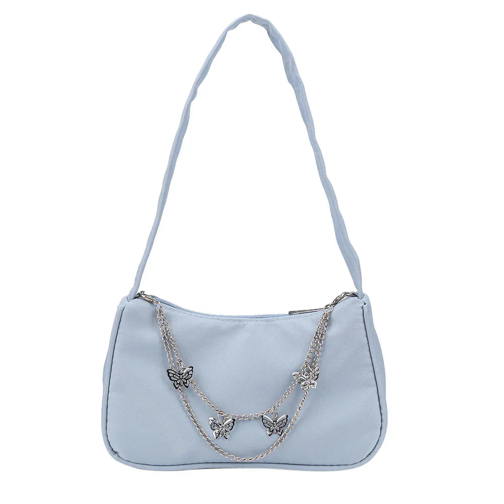 Celvera Tas Dames - Schoudertas met Vlinder Ketting Detail | Chique
