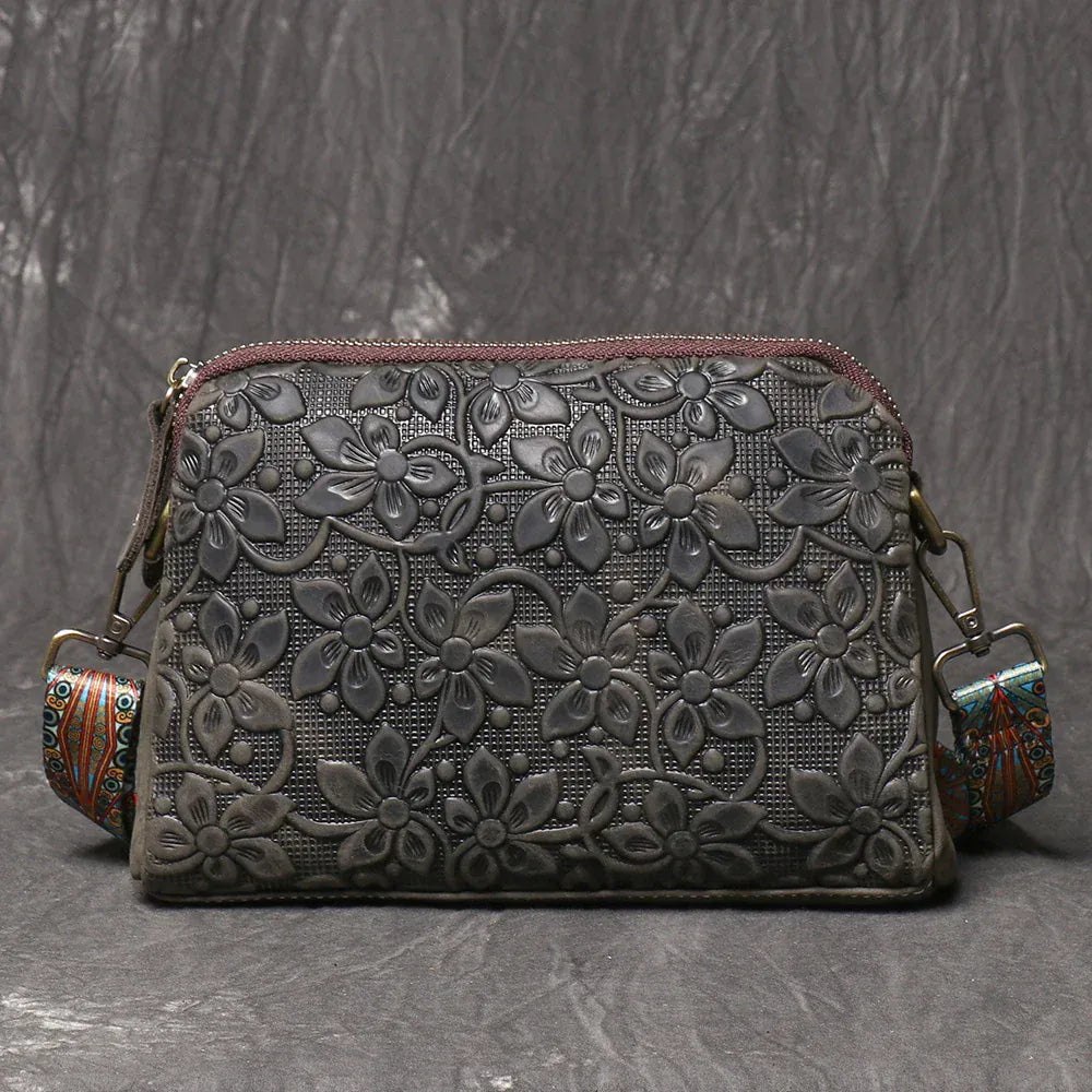 Celvera Tas Dames - Crossbody met Reliëfprint en Brede Riem | Chique