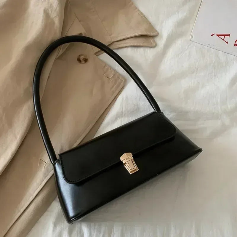 Celvera Tas Dames - Stijlvolle Baguette Tas met Gouden Sluiting | Klassiek