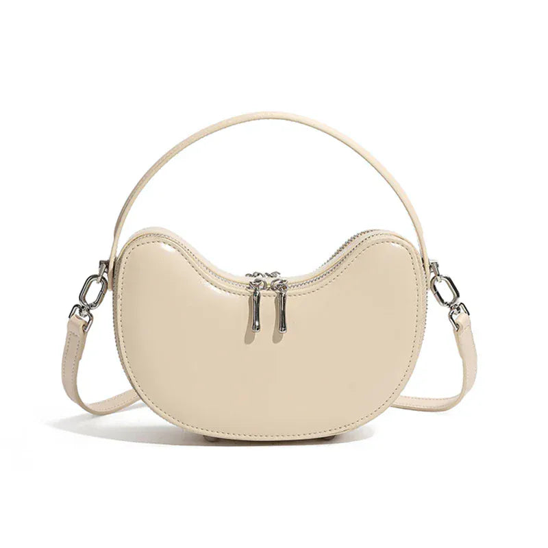 Celvera Tas Dames - Halfmaan Crossbody met Dubbele Rits en Ring | Klassiek