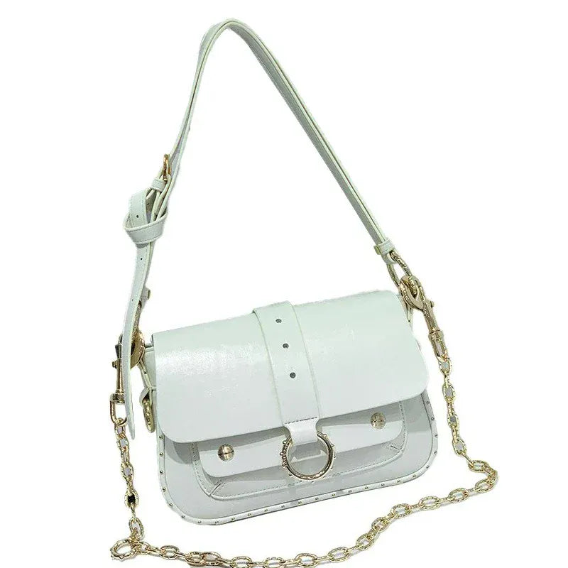 Celvera Tas Dames - Flap Tas met Gouden Ring en Ketting | Klassiek