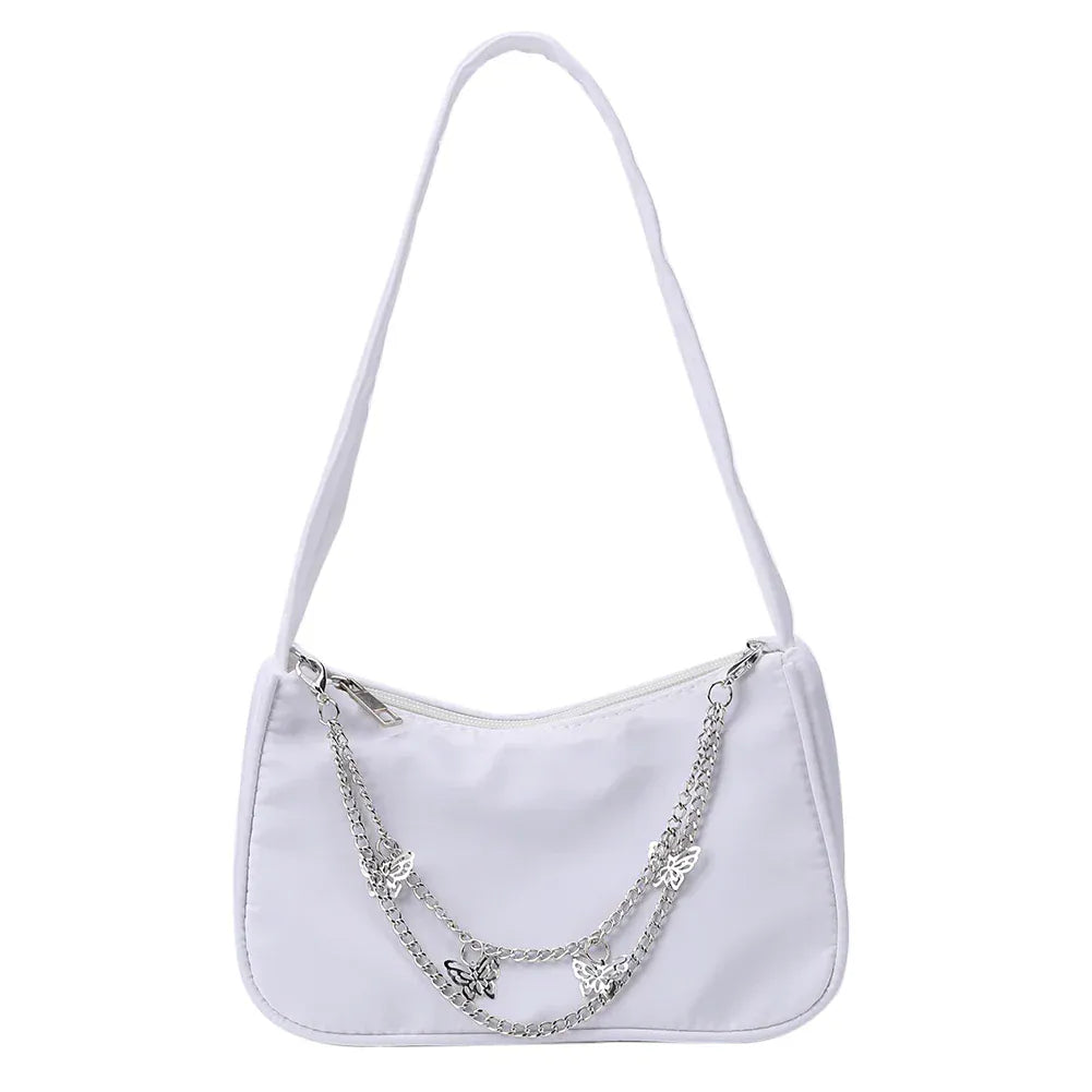 Celvera Tas Dames - Schoudertas met Vlinder Ketting Detail | Chique