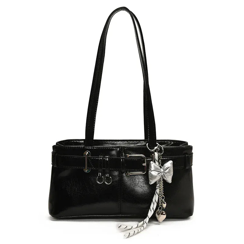 Celvera Tas Dames - Schoudertas met Gesp en Strik Hanger | Stijlvol