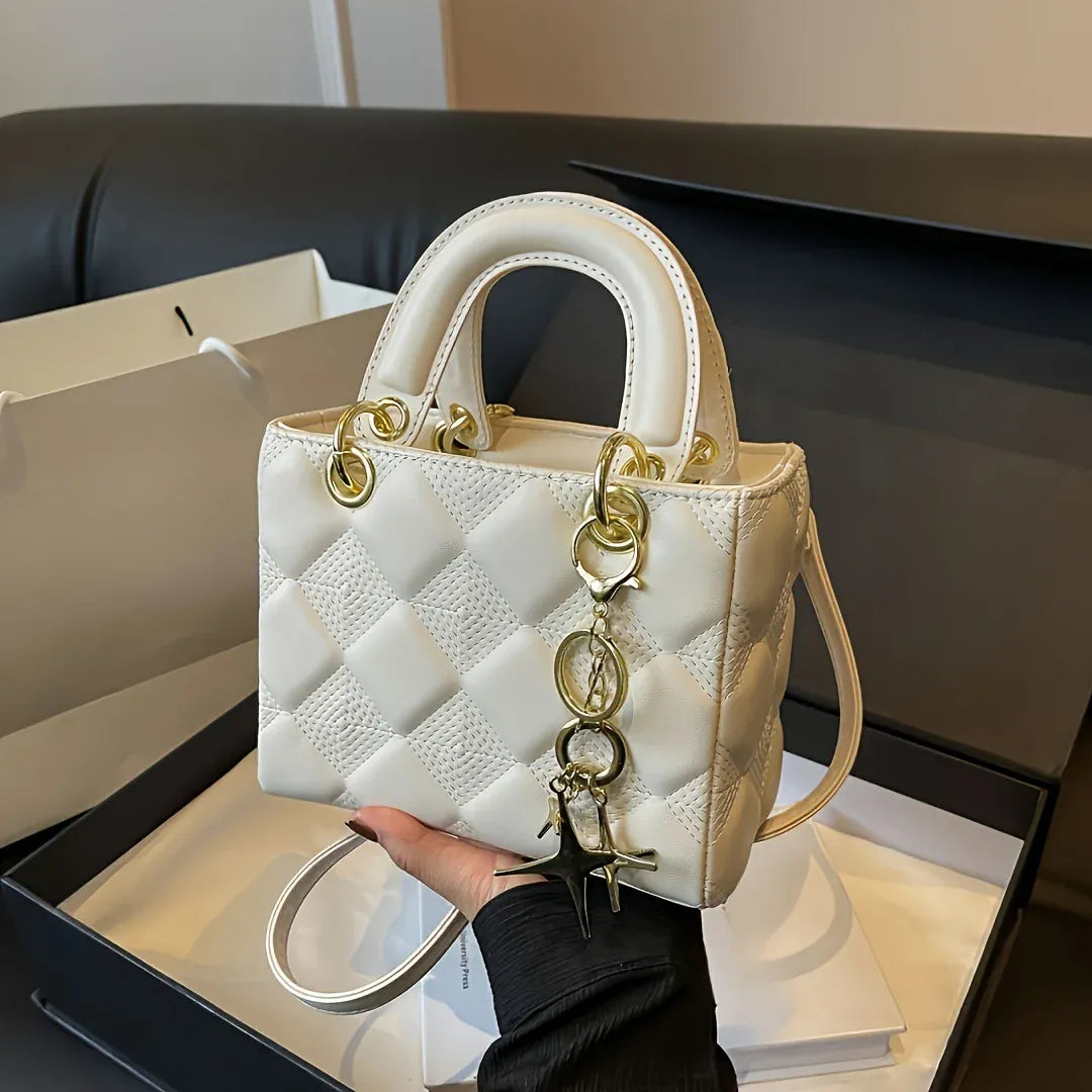 Celvera Handtas Dames - Gewatteerde Mini Tas met Gouden Hardware | Chique
